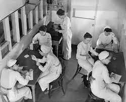 Women timing the burning of fuses (General Engineering Company, Canada)