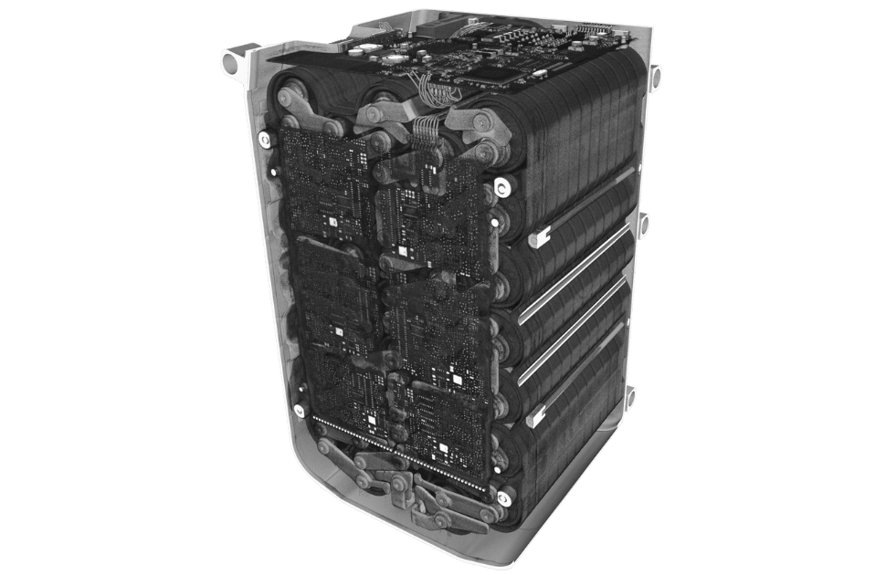 Multi-material densities available in one scan for efficient inspection and dimensional analysis. Multi-material densities available in one scan for efficient inspection and dimensional analysis.