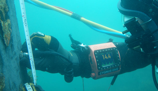 Diver with UTT scope and A-Scan