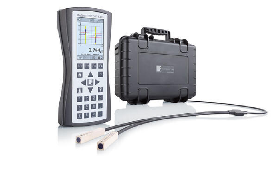FOERSTER MAGNETOSCOP Portable Magnetic Spot Detection Device for Ball Bearing Ring NDT Inspection FOERSTER MAGNETOSCOP portable magnetic field measurement device with Hall sensor probes for detecting magnetic spots in ball bearing rings