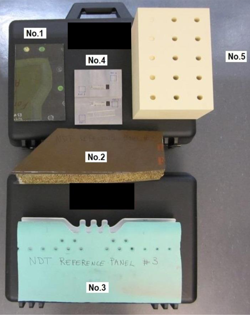 Five test speciments for DR from Kongsberg