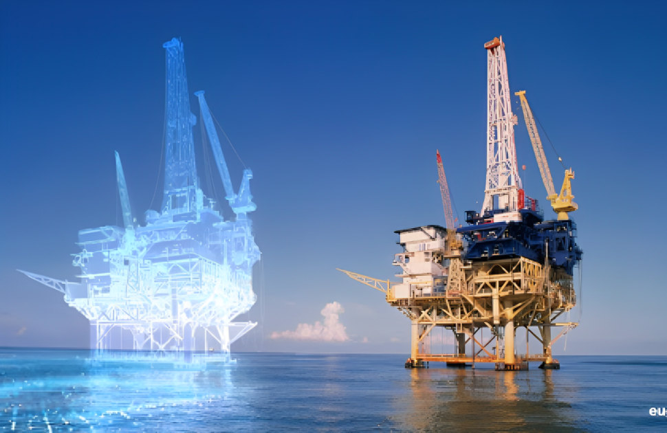 A visualisation of a Digital Twin of an Oil Rig